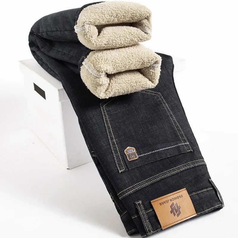 Jean droit pour homme doublé en polaire sherpa
