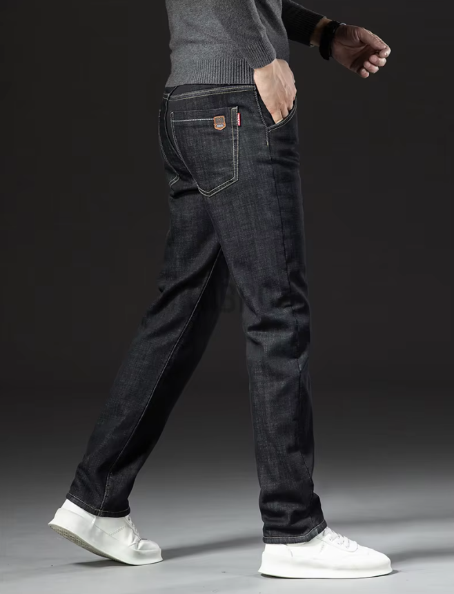 Jean droit pour homme doublé en polaire sherpa