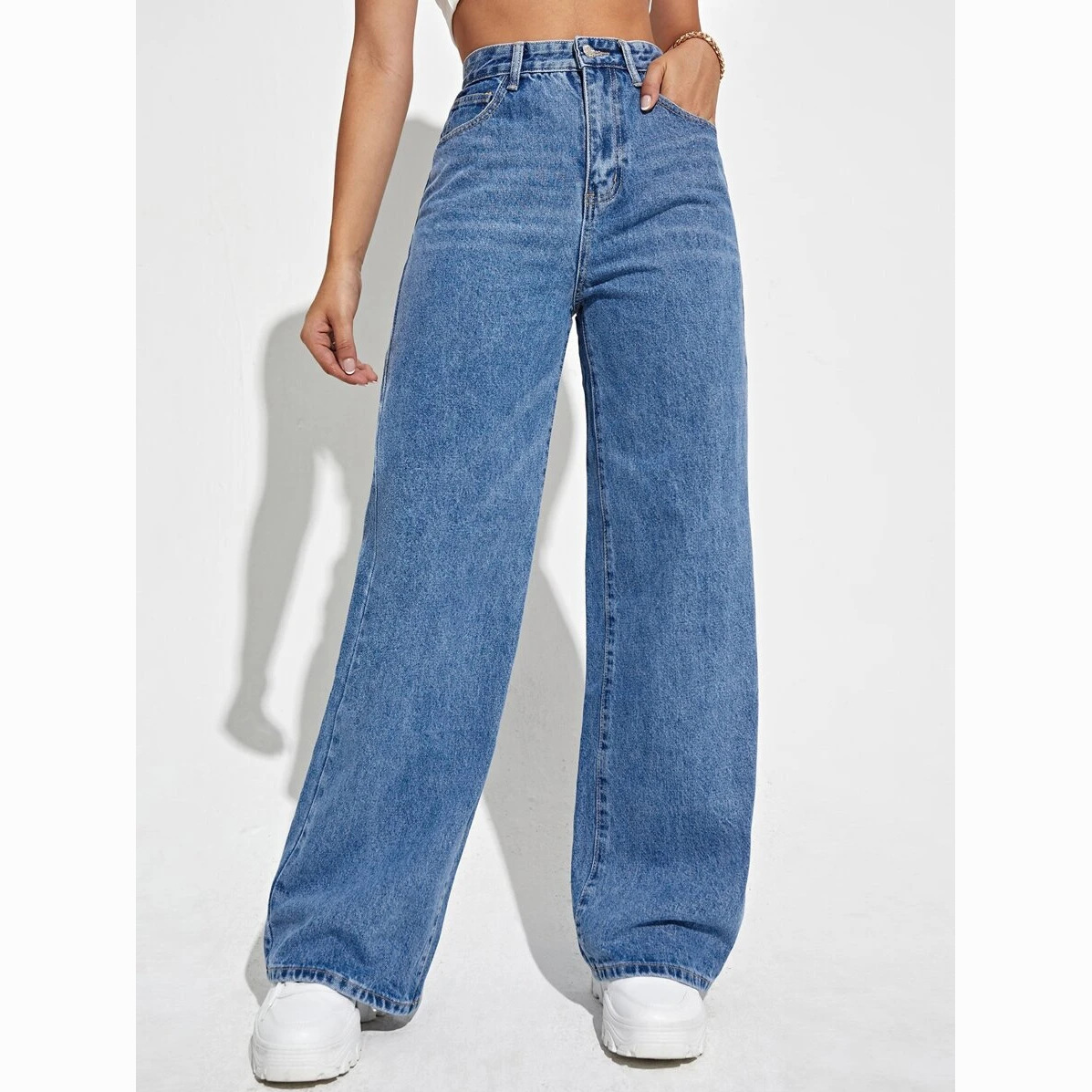 Jean mom taille haute pour femme – intemporel et confortable