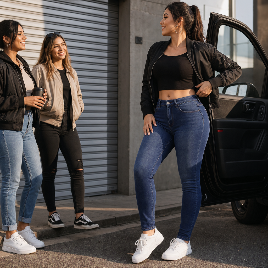 Jean skinny extensible pour femme avec doublure chaude