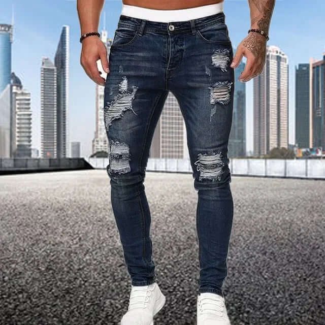 Jean skinny floqué