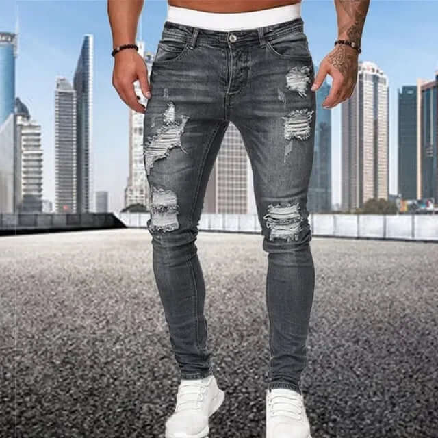 Jean skinny floqué