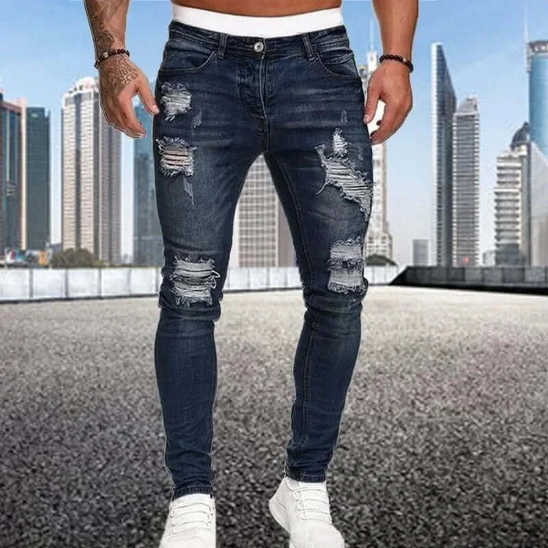 Jean skinny floqué