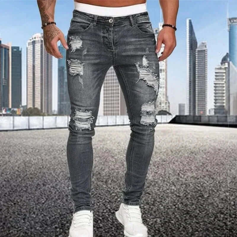 Jean skinny floqué