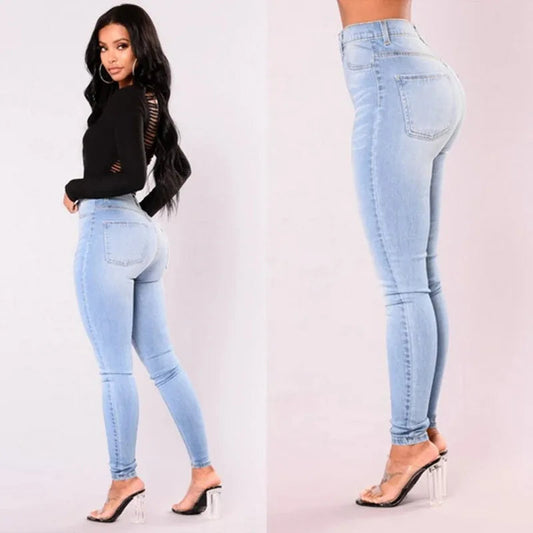 Jeggings slim à taille haute pour femme