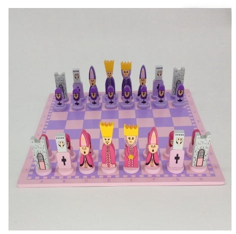 Jeu d'échecs en bois pour enfants avec jeu de stratégie éducatif