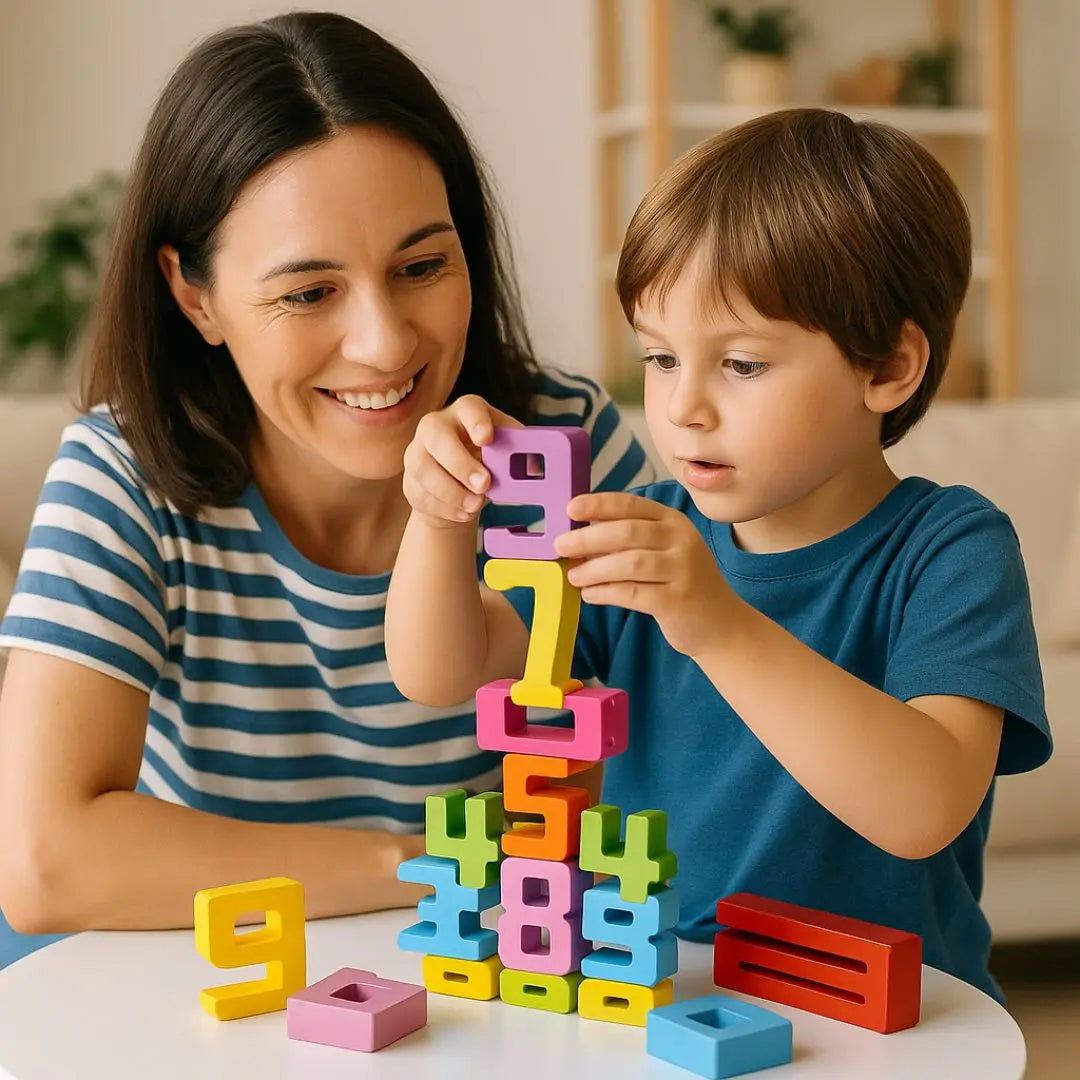 Jeu de construction en bois Montessori