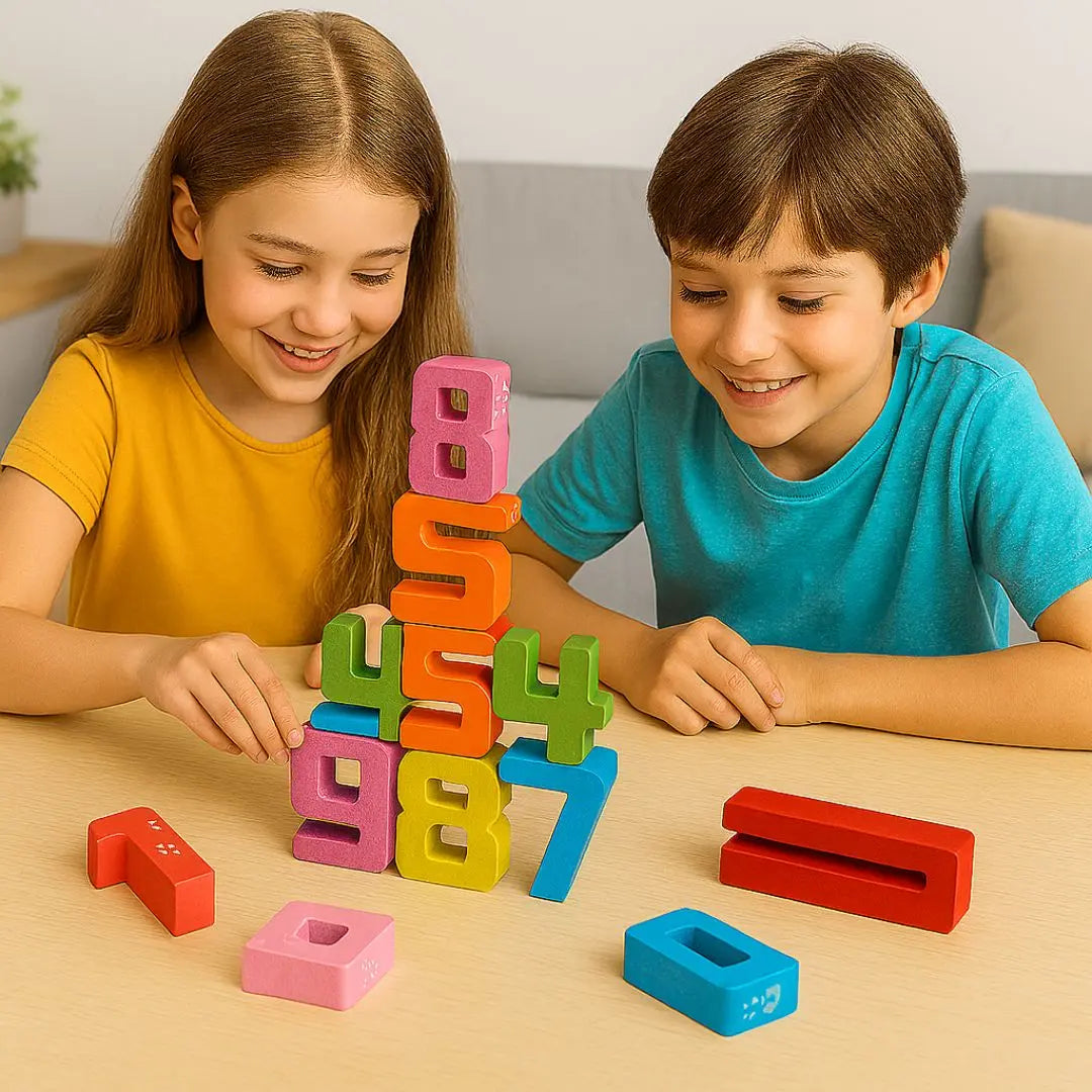 Jeu de construction en bois Montessori