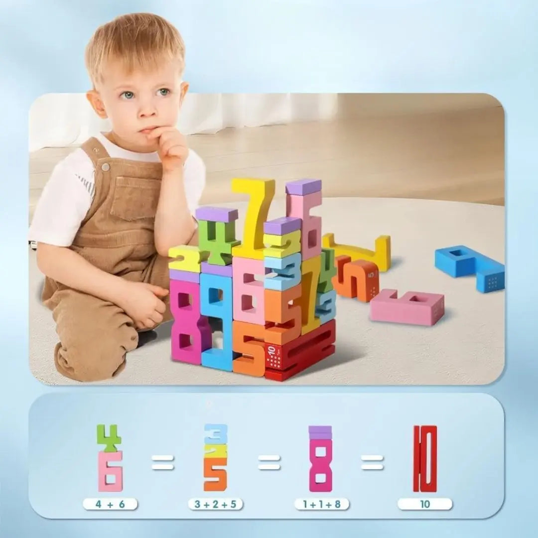 Jeu de construction en bois Montessori