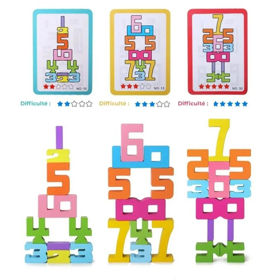 Jeu de construction en bois Montessori