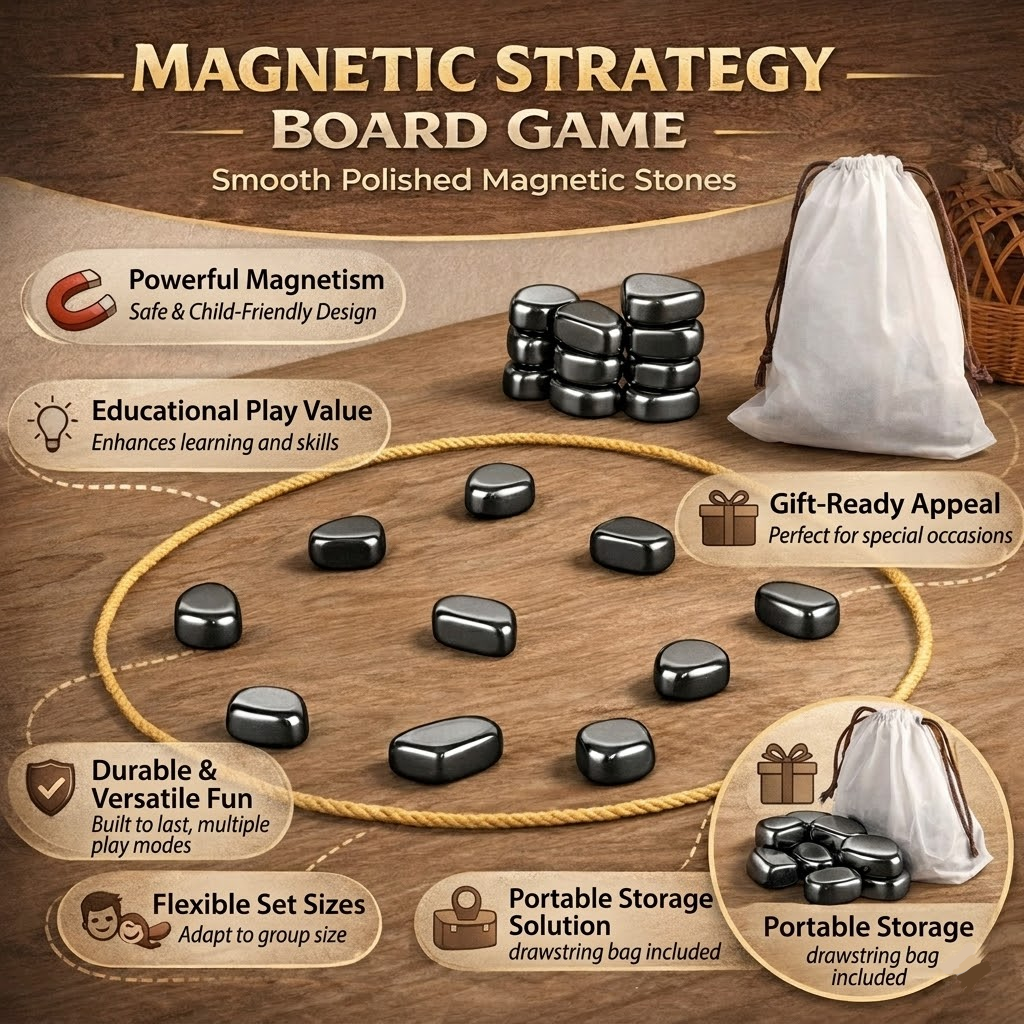 Jeu de stratégie magnétique familial pour la concentration