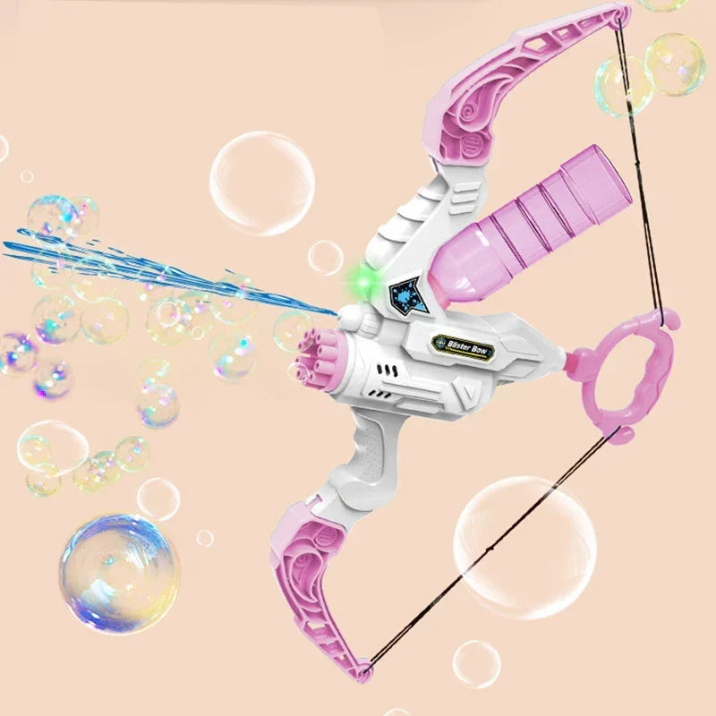 Jouet arc 2-en-1 machine à bulles et pistolet à eau d'extérieur pour enfant