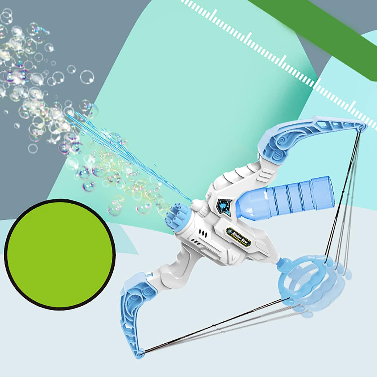 Jouet arc 2-en-1 machine à bulles et pistolet à eau d'extérieur pour enfant