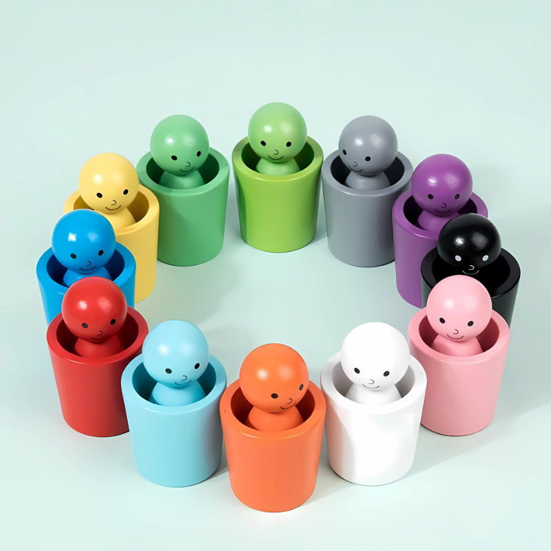 Jouet de tri des couleurs en bois pour enfants