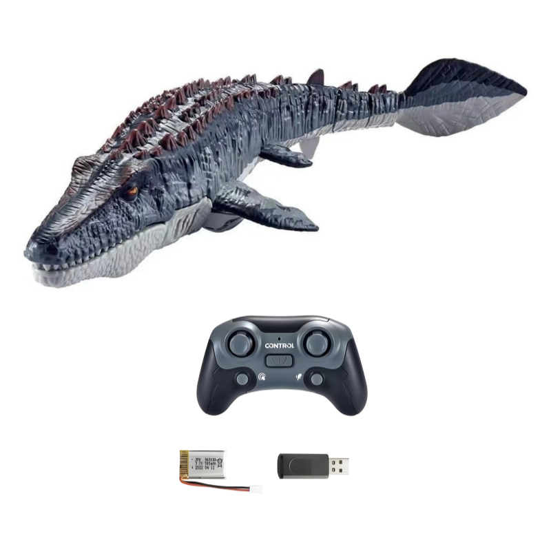 Jouet dinosaure nageur télécommandé pour enfants avec spray d'eau