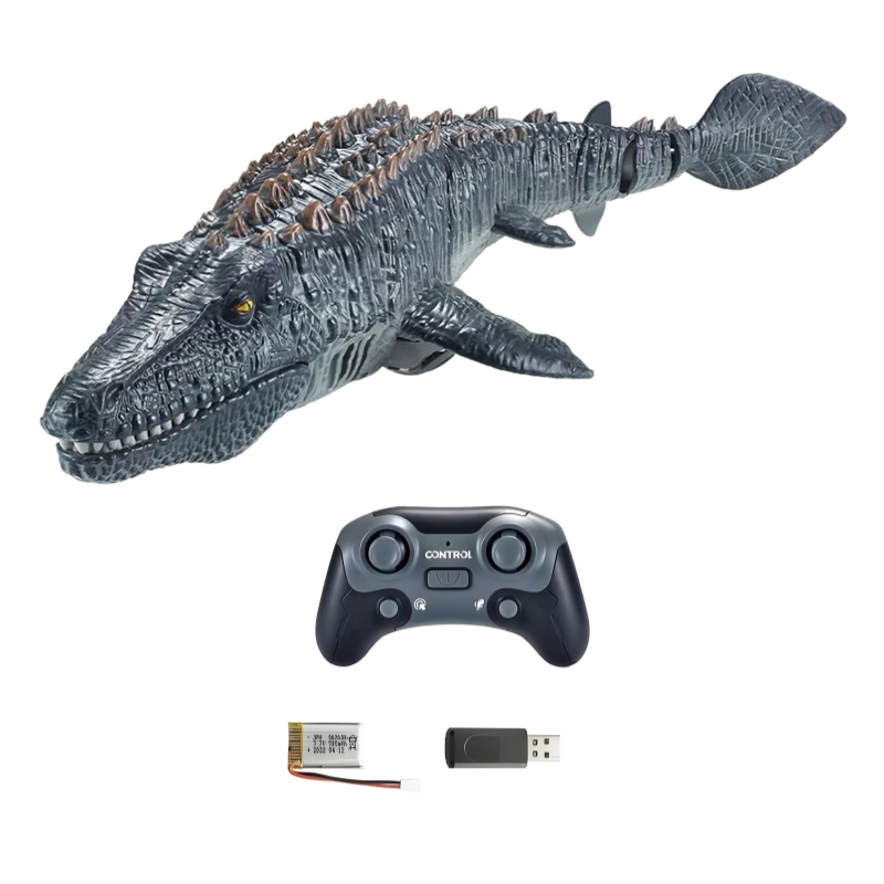 Jouet dinosaure nageur télécommandé pour enfants avec spray d'eau