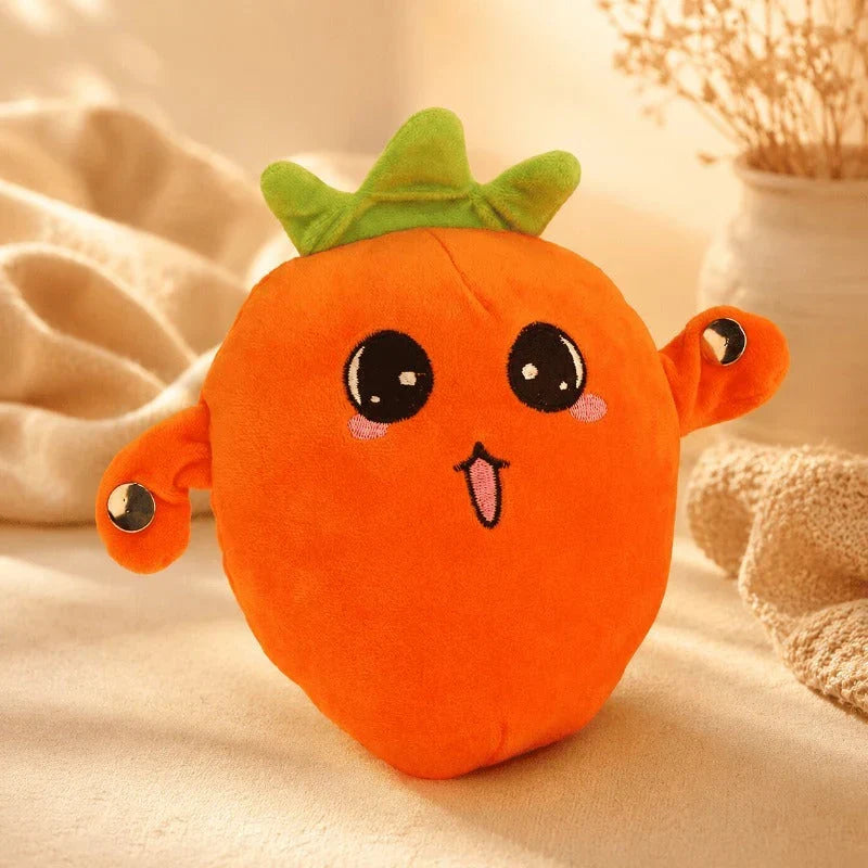 Jouet en peluche interactif musical en forme de fruit réactif au toucher