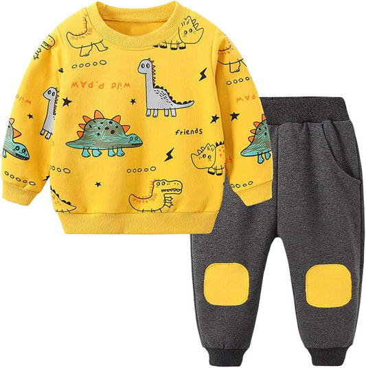 Kids Set: Dinosaur Print Boys Clothing Set