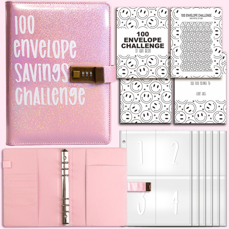 Kit classeur de budget A5 avec défi des 100 enveloppes