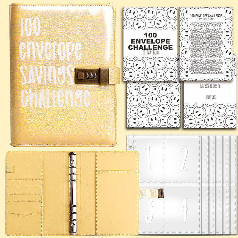 Kit classeur de budget A5 avec défi des 100 enveloppes