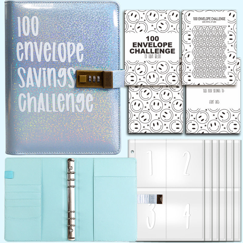 Kit classeur de budget A5 avec défi des 100 enveloppes