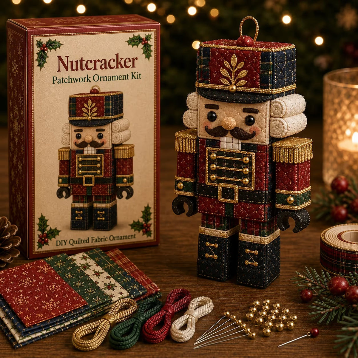 Kit de décoration de Noël Père Noël en patchwork sans couture