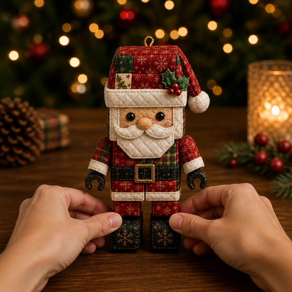 Kit de décoration de Noël Père Noël en patchwork sans couture