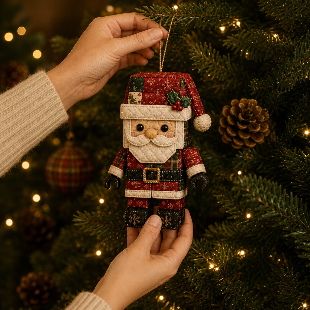 Kit de décoration de Noël Père Noël en patchwork sans couture