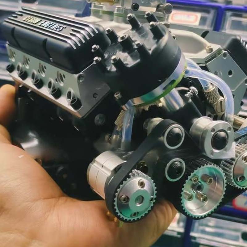 Kit de mini moteur V8 à essence fonctionnel, allumage CDI et pièces métalliques CNC
