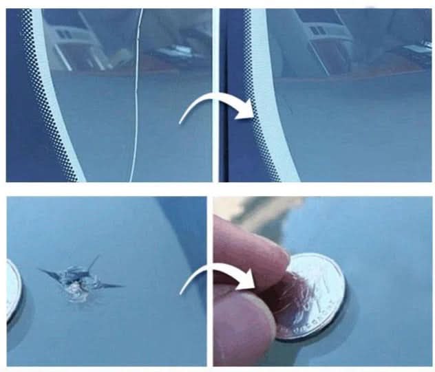 Kit de réparation de verre à résine – Réparation rapide et efficace des fissures de pare-brise et miroirs