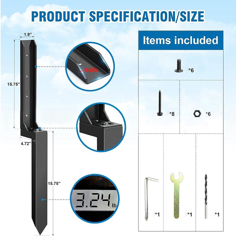 Kit de réparation pour poteaux de clôture (2 pièces)