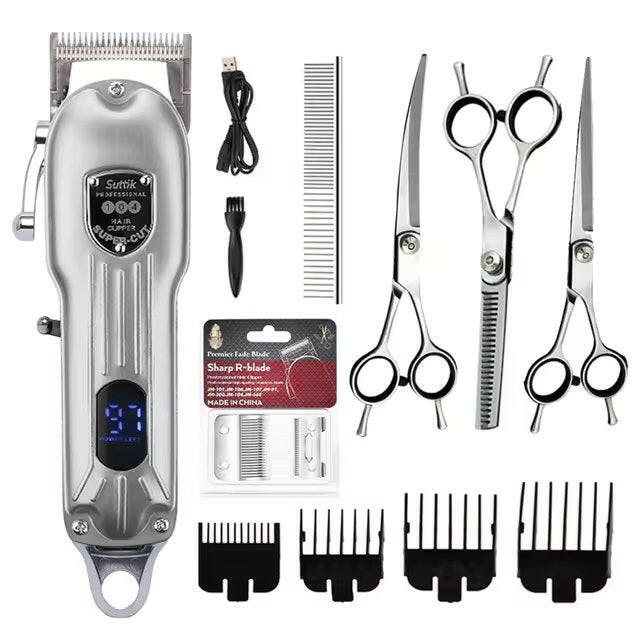 Kit de toilettage professionnel pour chiens avec tondeuse et ciseaux