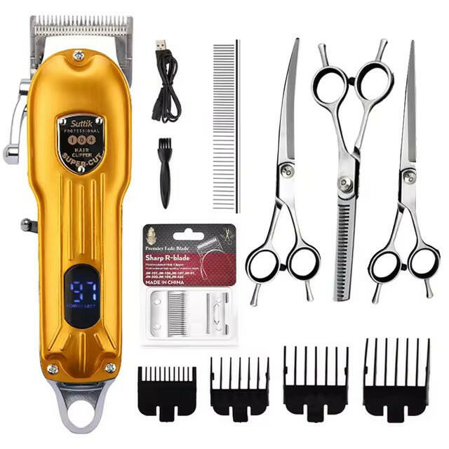 Kit de toilettage professionnel pour chiens avec tondeuse et ciseaux