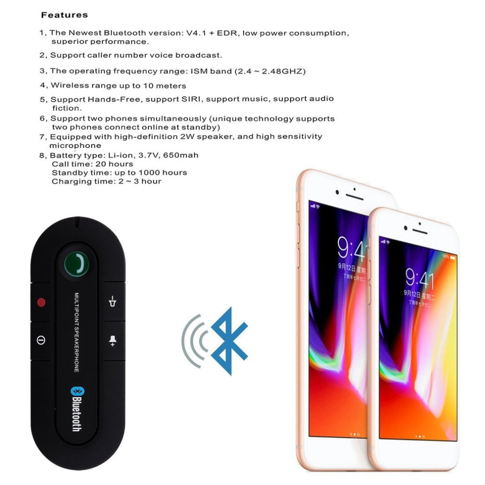 Kit mains-libres Bluetooth pour voiture