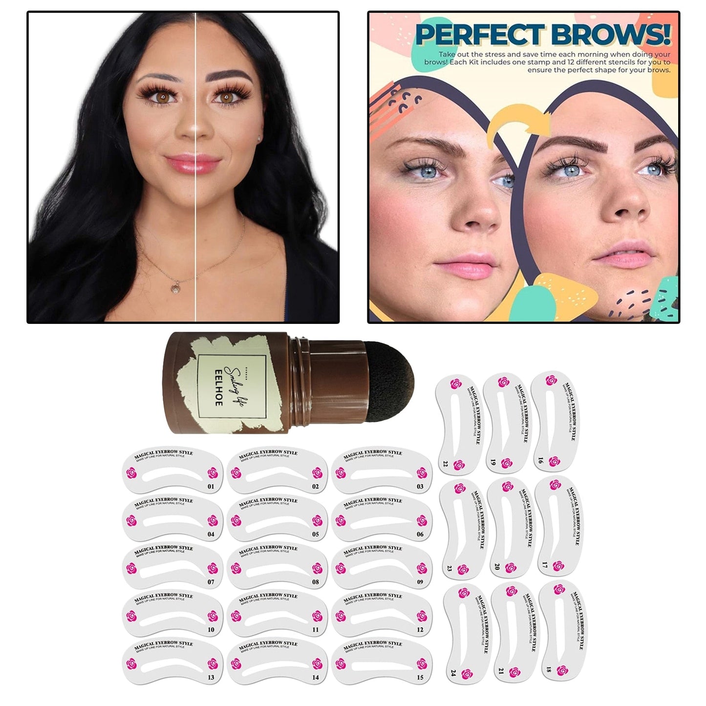 Kit tampon à sourcils pour la mise en forme rapide