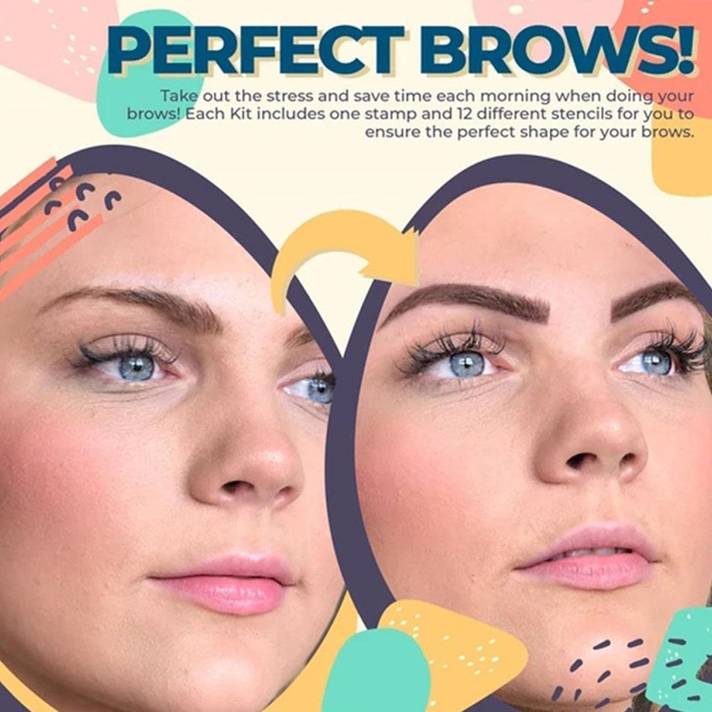 Kit tampon à sourcils pour la mise en forme rapide