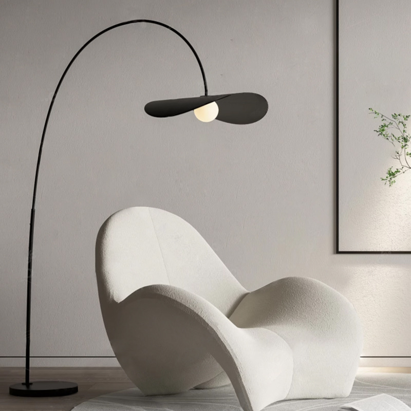 Lampadaire artisanal en fer et acrylique