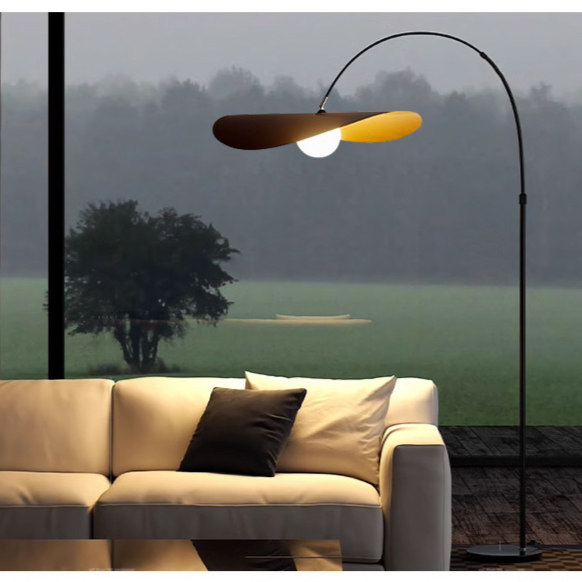 Lampadaire artisanal en fer et acrylique
