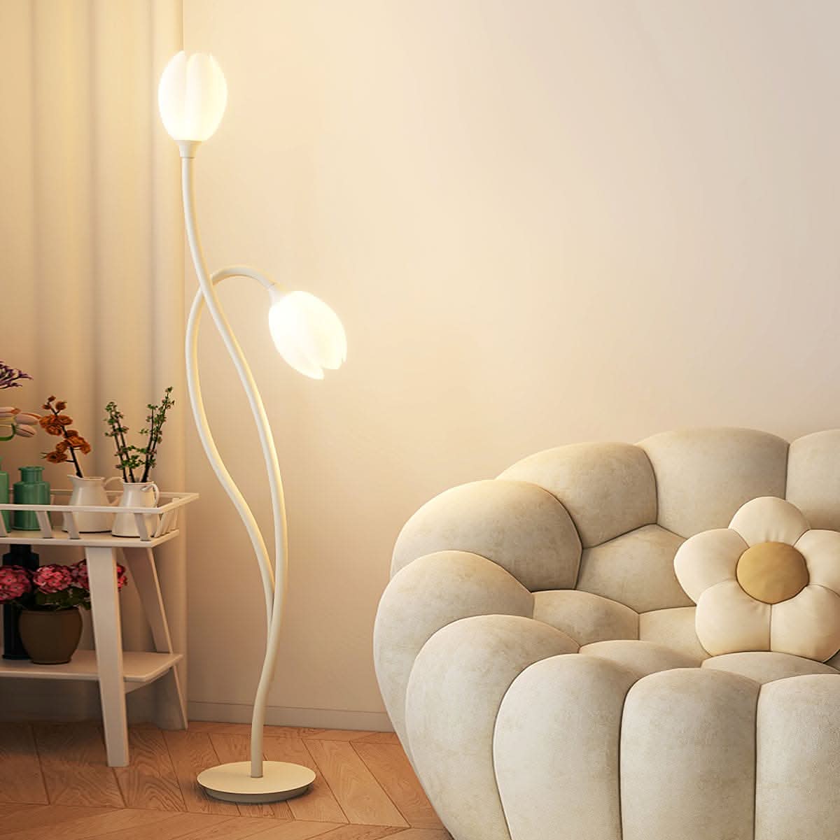 Lampadaire fleur moderne avec douille G9