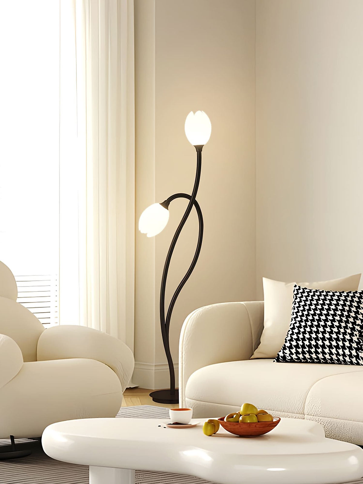 Lampadaire fleur moderne avec douille G9