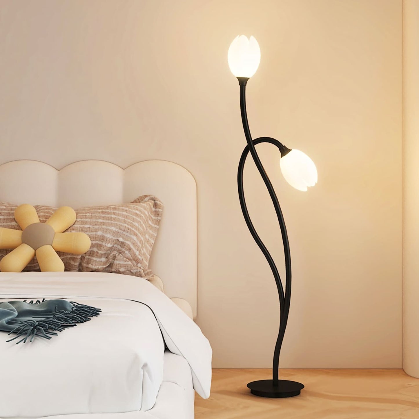 Lampadaire fleur moderne avec douille G9