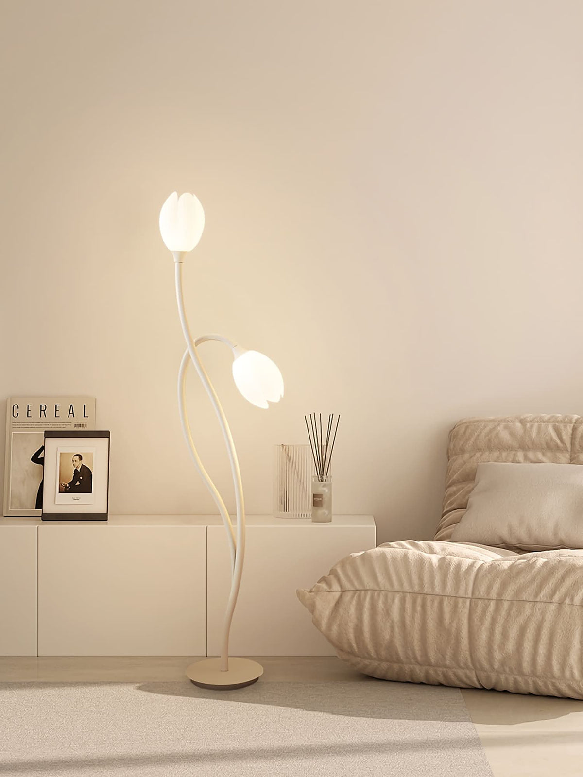 Lampadaire fleur moderne avec douille G9
