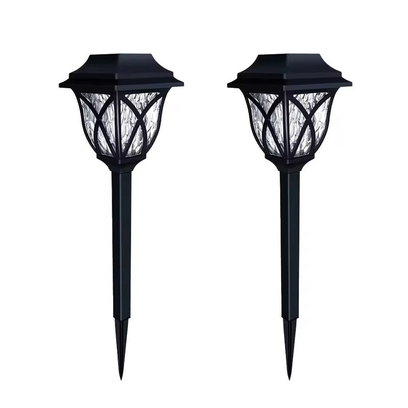 Lampadaire solaire LED pour jardin et allées, lumière chaude
