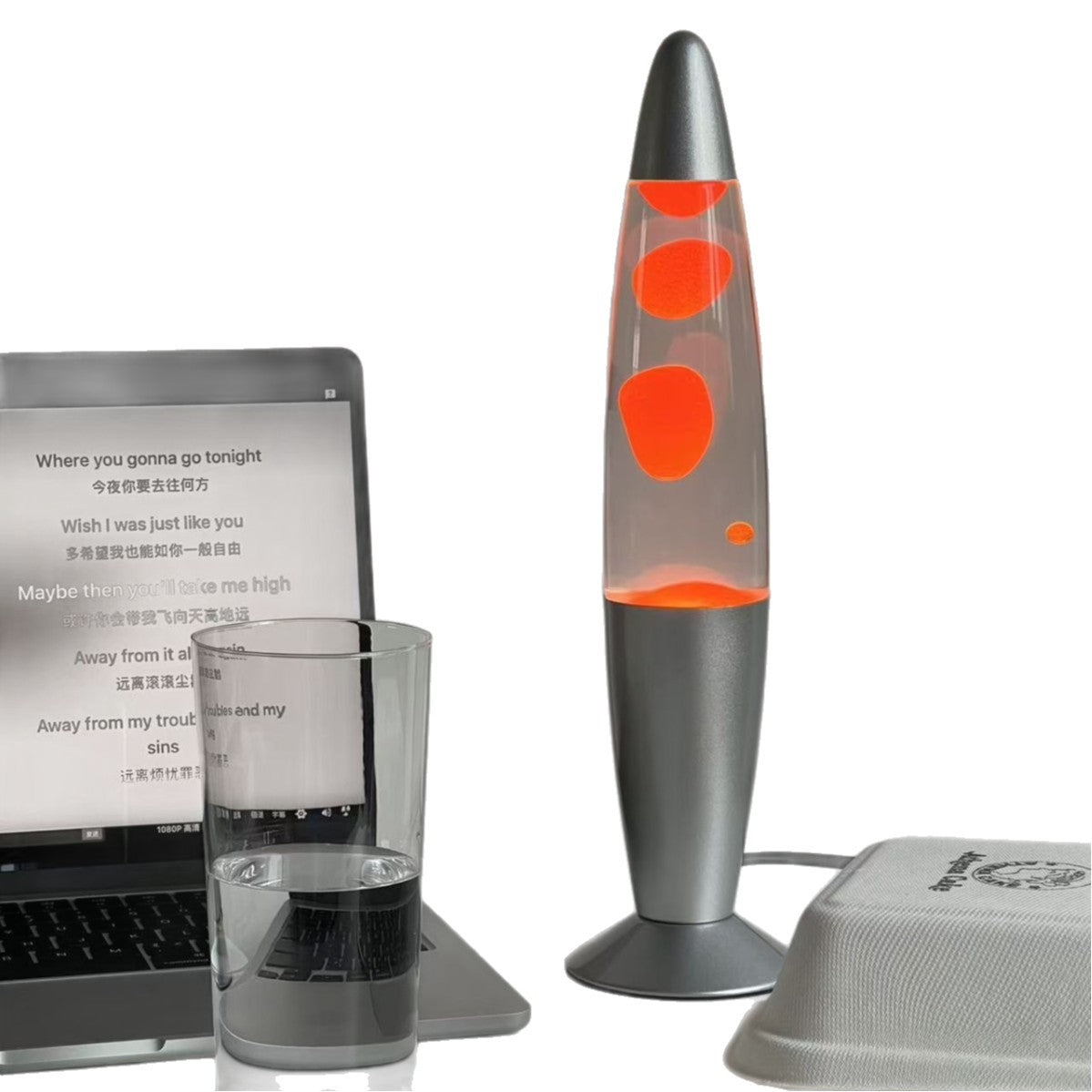 Lampe à lave d'ambiance USB avec mouvement de cire apaisant