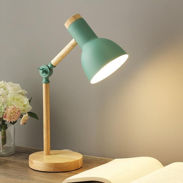 Lampe de bureau scandinave en bois