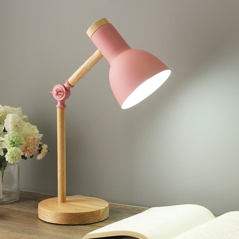Lampe de bureau scandinave en bois