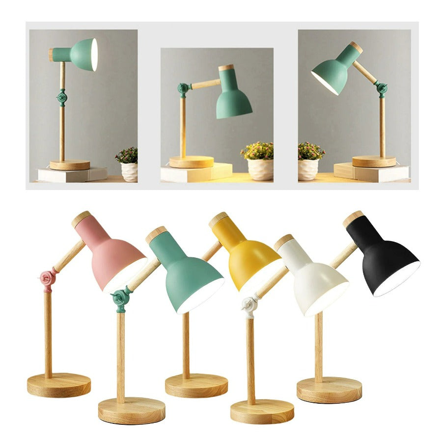 Lampe de bureau scandinave en bois