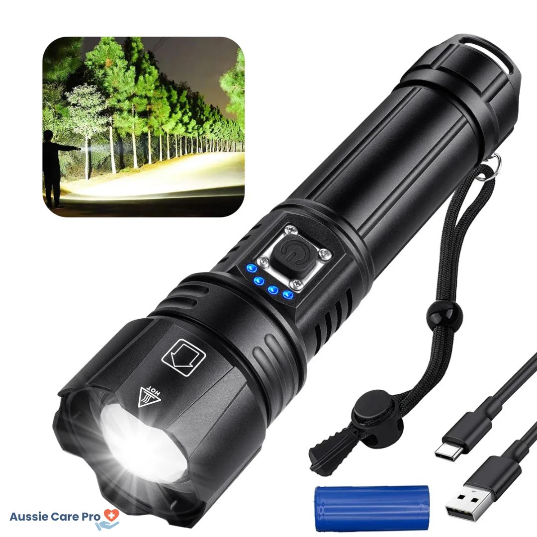 Lampe de poche LED rechargeable haute performance – 990 000 lumens