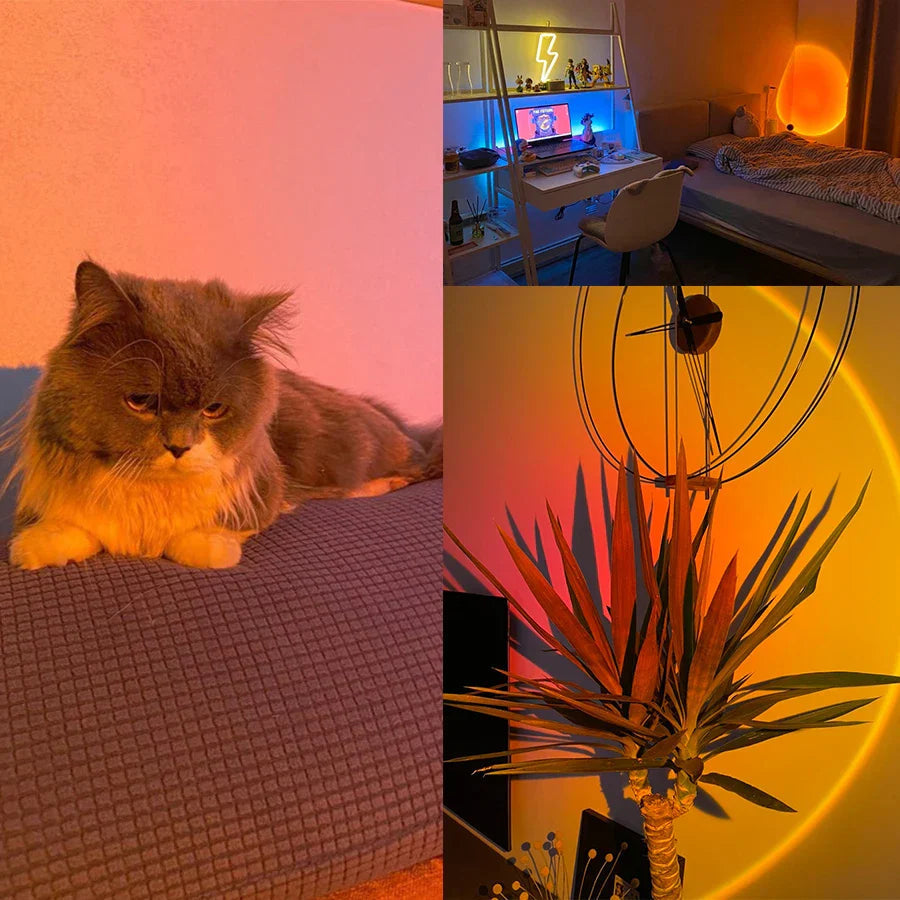 Lampe de projection moderne pour la détente – crée une atmosphère chaleureuse et un effet lumineux unique