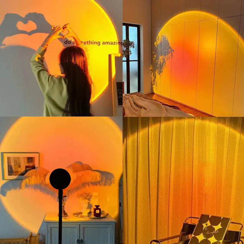 Lampe de projection moderne pour la détente – crée une atmosphère chaleureuse et un effet lumineux unique